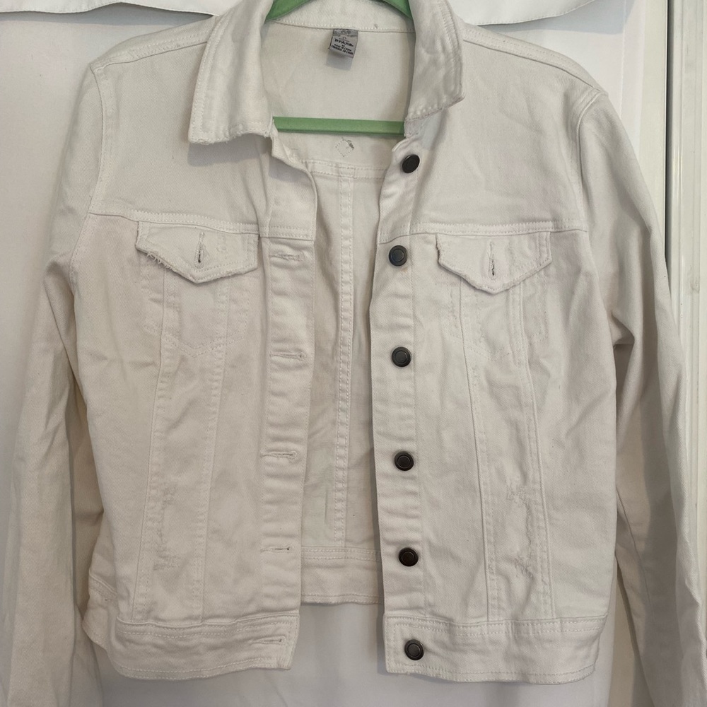 Prana white jean jacket